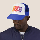 Casquette Capuchon de code-barres coloré (En situation)