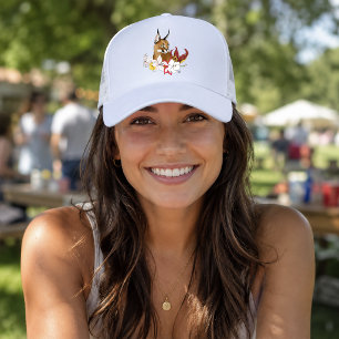Casquette Caracal Chat Sauvage Floral Vert