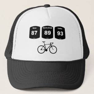 Casquette Carburant à vélo : Eau, Boisson sportive, Café