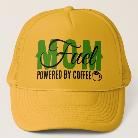 Casquette Carburant Maman - Powered by Coffee Funny Maman Tr (Devant)