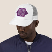 Casquette Cardinal rouge Rosace (En situation)