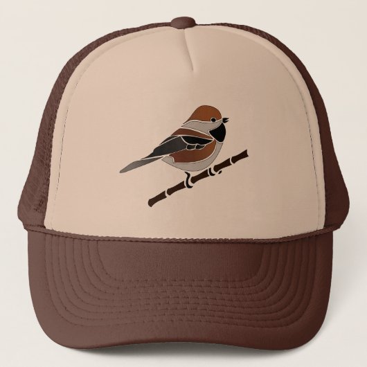 Casquette Caricature adorable boréale pour oiseaux de poule (Devant)