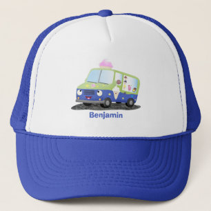 Casquette Caricature de camion de glace joli