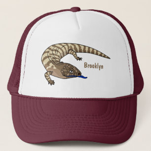 Casquette Caricature de lézard rouge