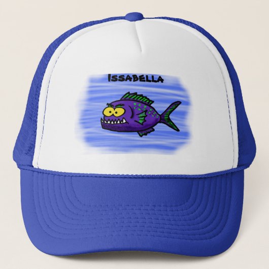 Casquette Caricature de poisson de Piranha (Devant)