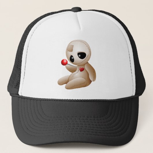 Casquette Caricature de poupée vaudou en amour (Devant)