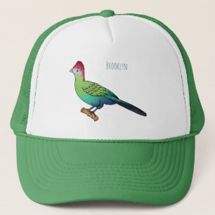 Casquette Caricature de turaco à crête rouge