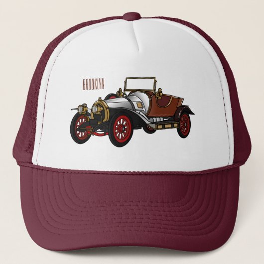 Casquette Caricature de voiture classique 1920 (Devant)
