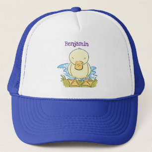 Casquette Caricature jaune mignon pour canard bébé