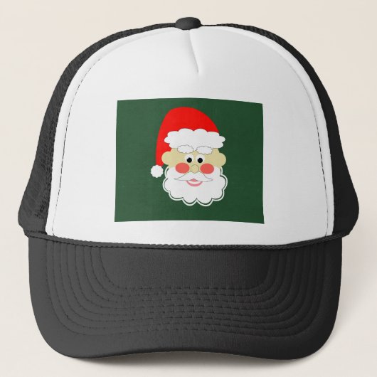 Casquette caricature rouge de santa claus (Devant)