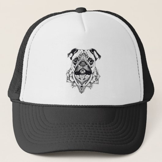 Casquette Carlin Animaux de compagnie Nature Illustration Ar (Devant)
