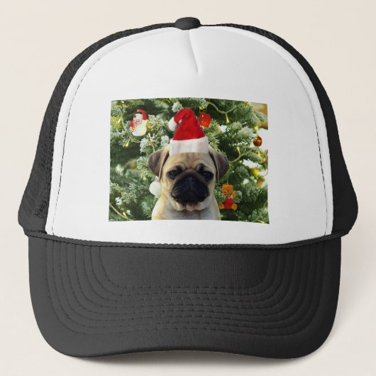 Casquette Carlin Chien Chien Chien de Noël Arbre de Noël Orn (Devant)