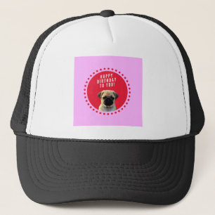 Casquette Carlin mignon Chien Chien Heureux Anniversaire Chi