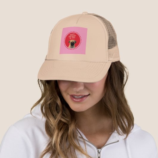 Casquette Carlin mignon Chien Chien Heureux Anniversaire Chi (En situation)