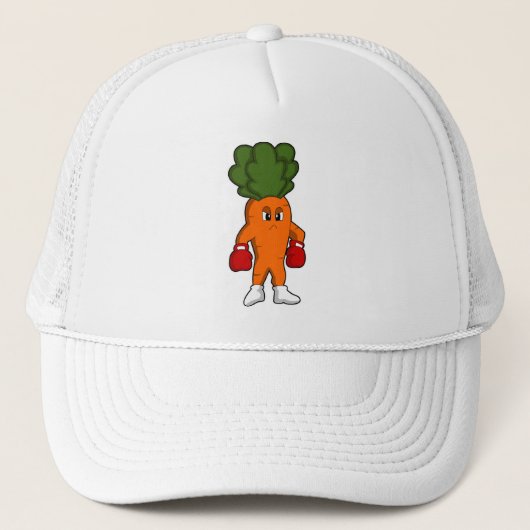 Casquette Carotte en boîte avec gants de boxe (Devant)