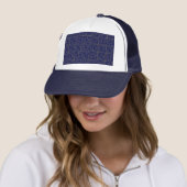 Casquette Carré bleu (En situation)