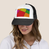 Casquette Carrés couleur (En situation)