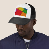 Casquette Carrés couleur (En situation)