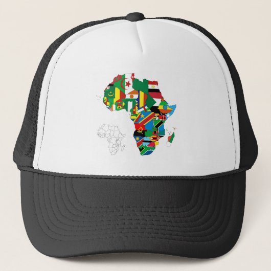 Casquette Carte continente de drapeau de l'Afrique (Devant)