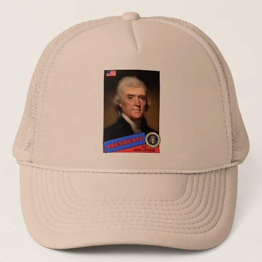 Casquette Carte de baseball de Thomas Jefferson (Devant)
