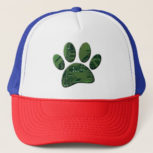 Casquette Carte de circuit Pawprint Dog (Devant)