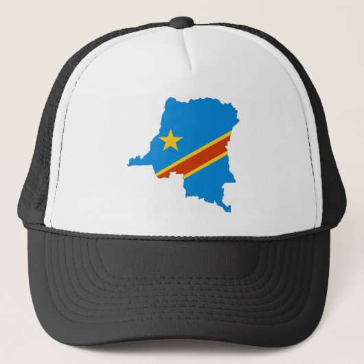 Casquette carte de drapeau de pays du Zaïre Congo (Devant)