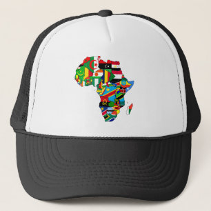 Casquette Carte de drapeau des drapeaux de l'Afrique -