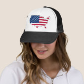 Casquette carte de drapeau des Etats-Unis (En situation)