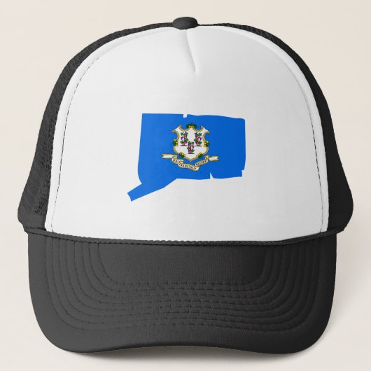 Casquette Carte de drapeau du Connecticut (Devant)