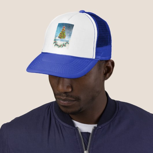 Casquette Carte de Joyeux Noël (En situation)