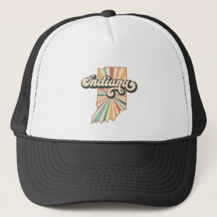 Casquette Carte de l'Indiana Retro Conception de l'état vi