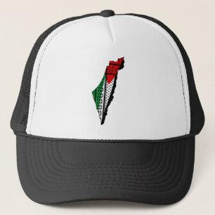 Casquette Carte de Palestine avec drapeau et Motif Keffiyeg