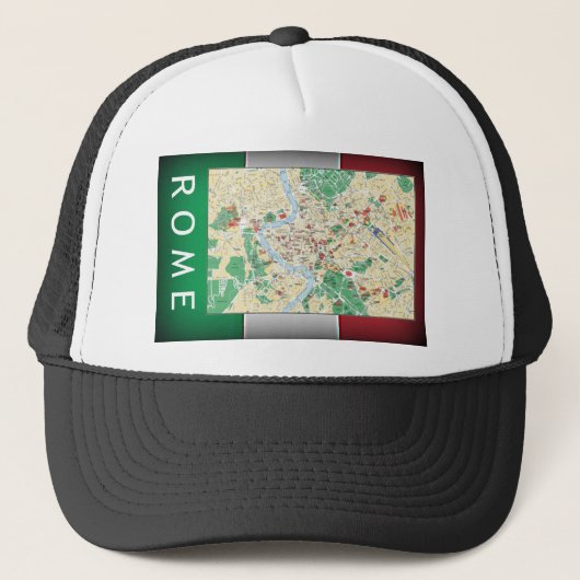 Casquette Carte de Rome (Devant)