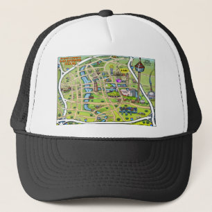 Casquette Carte du centre-ville de San Antonio