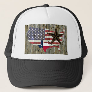 Casquette Carte du drapeau de l'État de Texas Lone Star