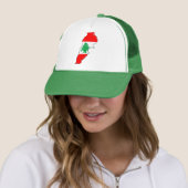 Casquette Carte du Liban avec drapeau (En situation)