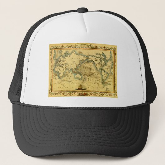 Casquette Carte du monde antique (Devant)