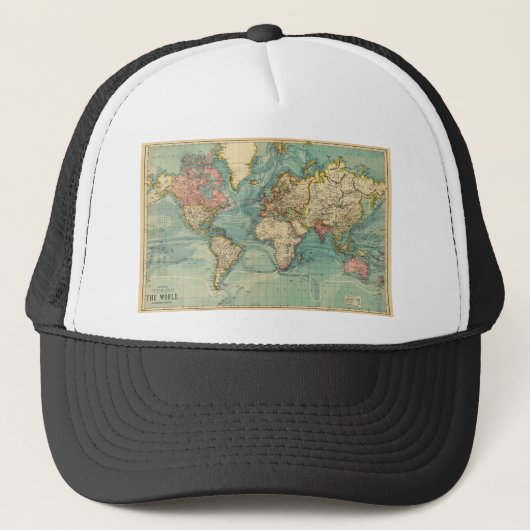 Casquette Carte du monde vintage (Devant)