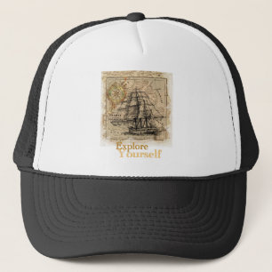 Casquette Carte du monde vintage