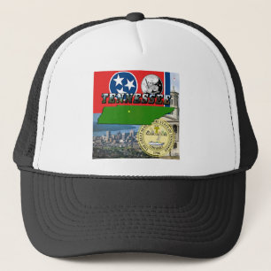 Casquette Carte du Tennessee, Drapeau, sceau d'état et photo