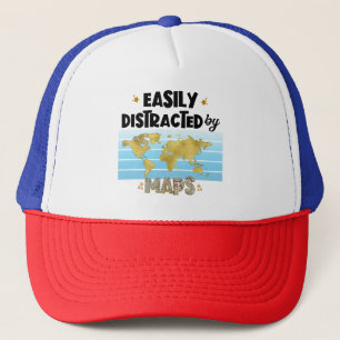 Casquette Carte facilement distrait Géographie Cartographie 