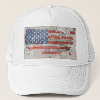 Casquette Carte Patriotique vintage Américaine Drapeau Sur M