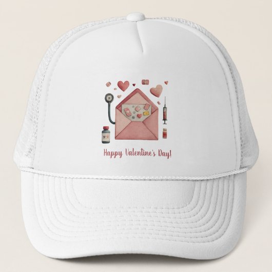 Casquette Carte postale de conception de la Saint-Valentin s (Devant)