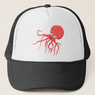 Casquette Cartographie octopus orange mer rouge