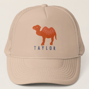 Casquette Cartoon Camel Orange Bactrian 2 Humps Personnalisé