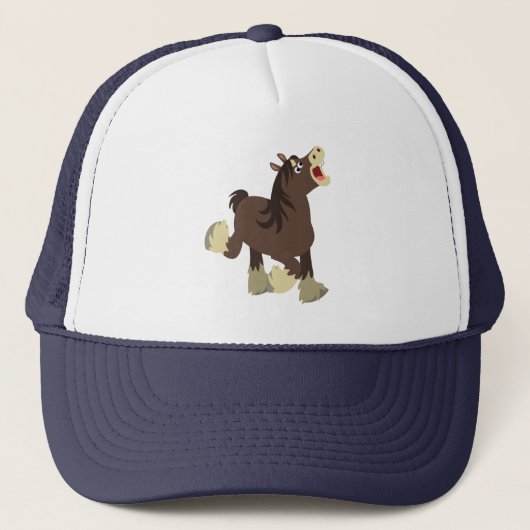 Casquette Cartoon Exuberant Cute Shire Cheval Trucker Chapea (Devant)