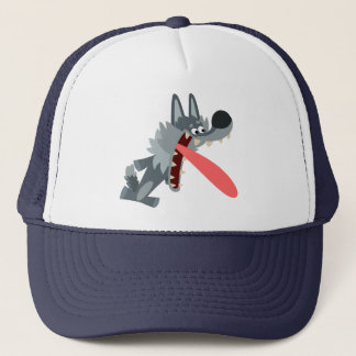 Casquette Cartoon Loup Excité
