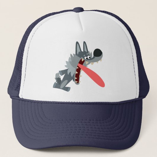 Casquette Cartoon Loup Excité (Devant)