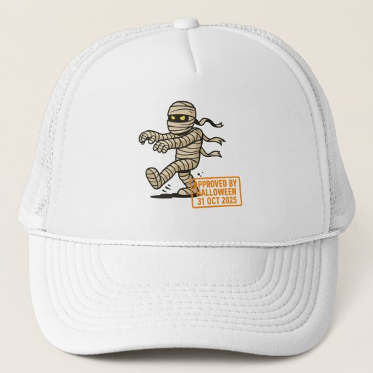 Casquette Cartoon Mummy - Approuvé par Halloween (Devant)