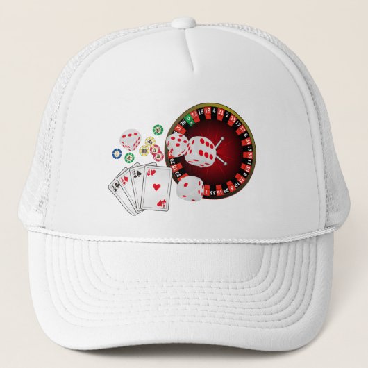 Casquette casino, poker, objet adulte (Devant)